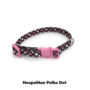 Neopolitann Polka Dot Polyester Cat Collar