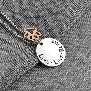 Live Love Rescue Pendant Necklace