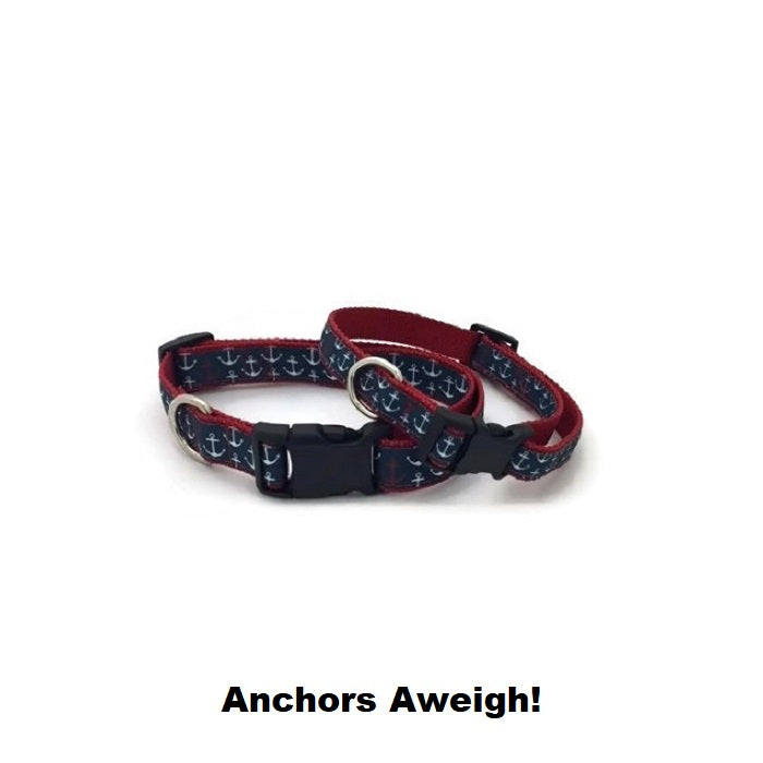 Halzband Dog Collar Anchors Aweigh! Theme