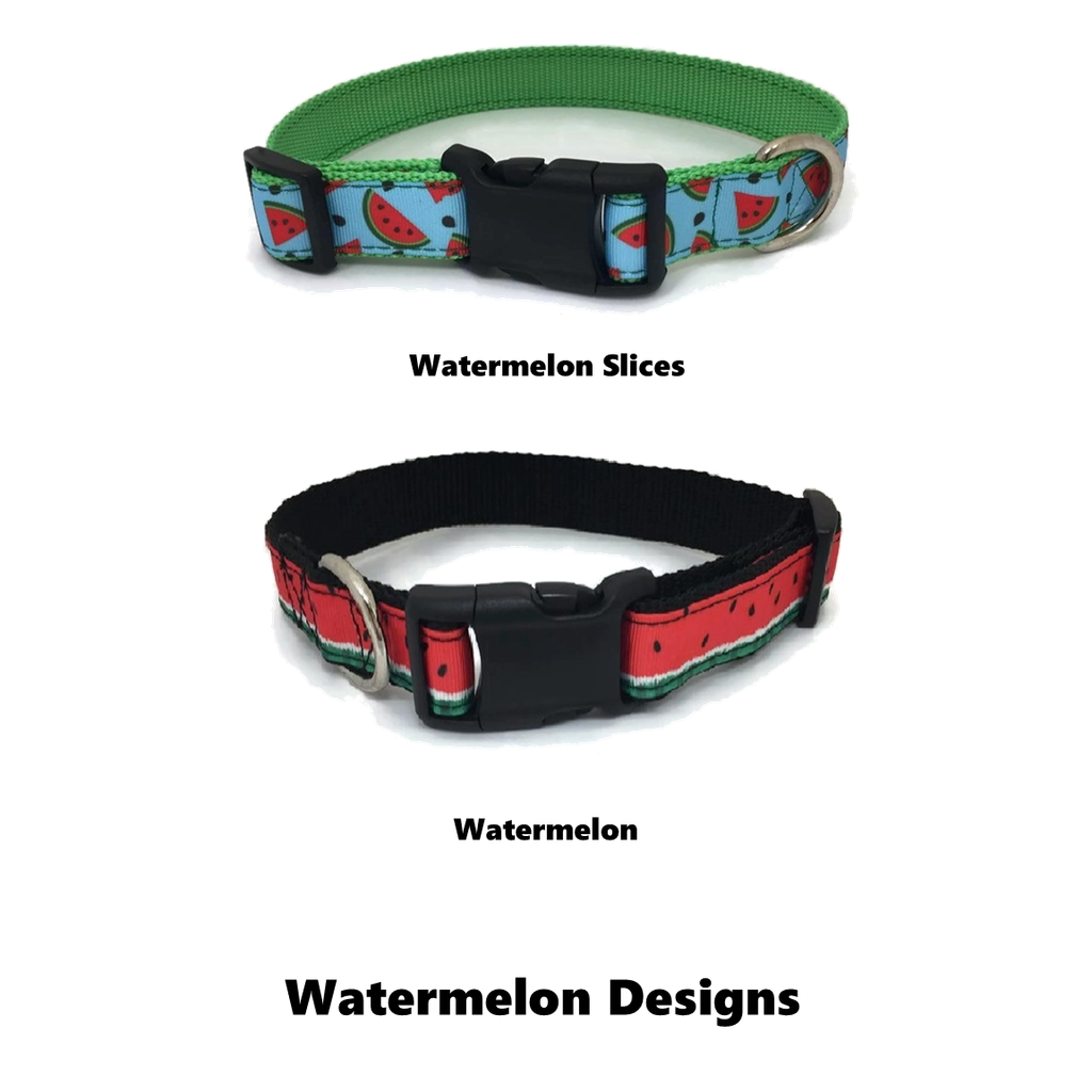 Halzband Dog Collar with Watermelon Theme