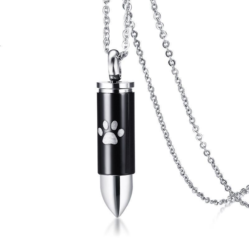 Necklace with Pet Cremation Ash Vial